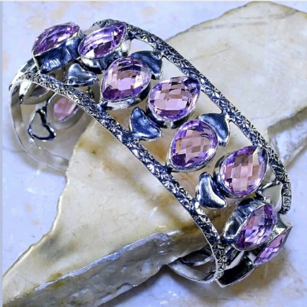 Pink topaz bracelet